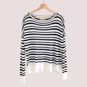 Cynthia Rowley Black and White Striped Sweater